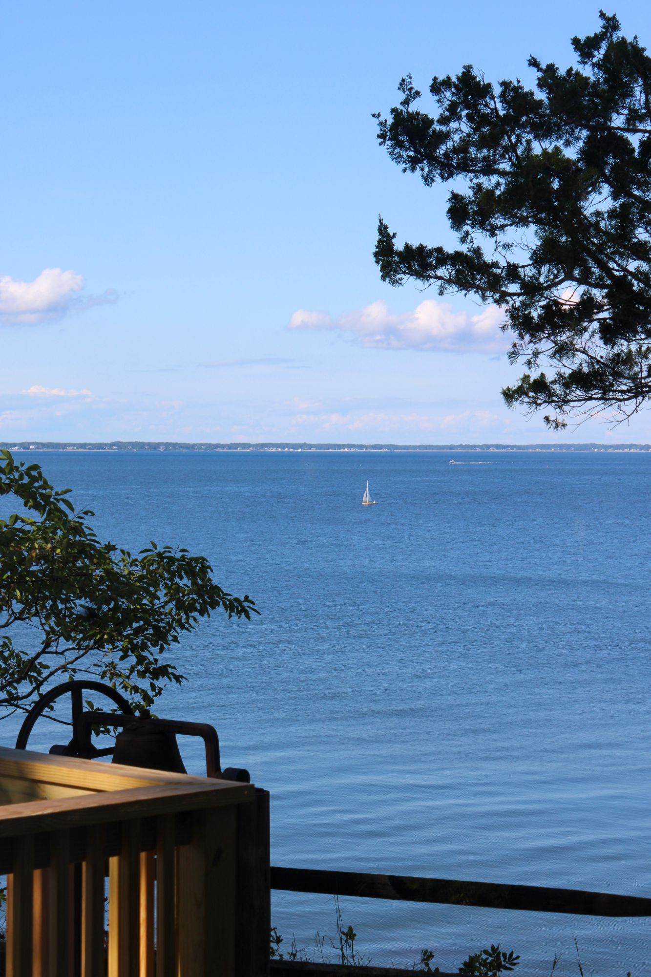 View across the Great Peconic Bay from Red Cedar Point Road