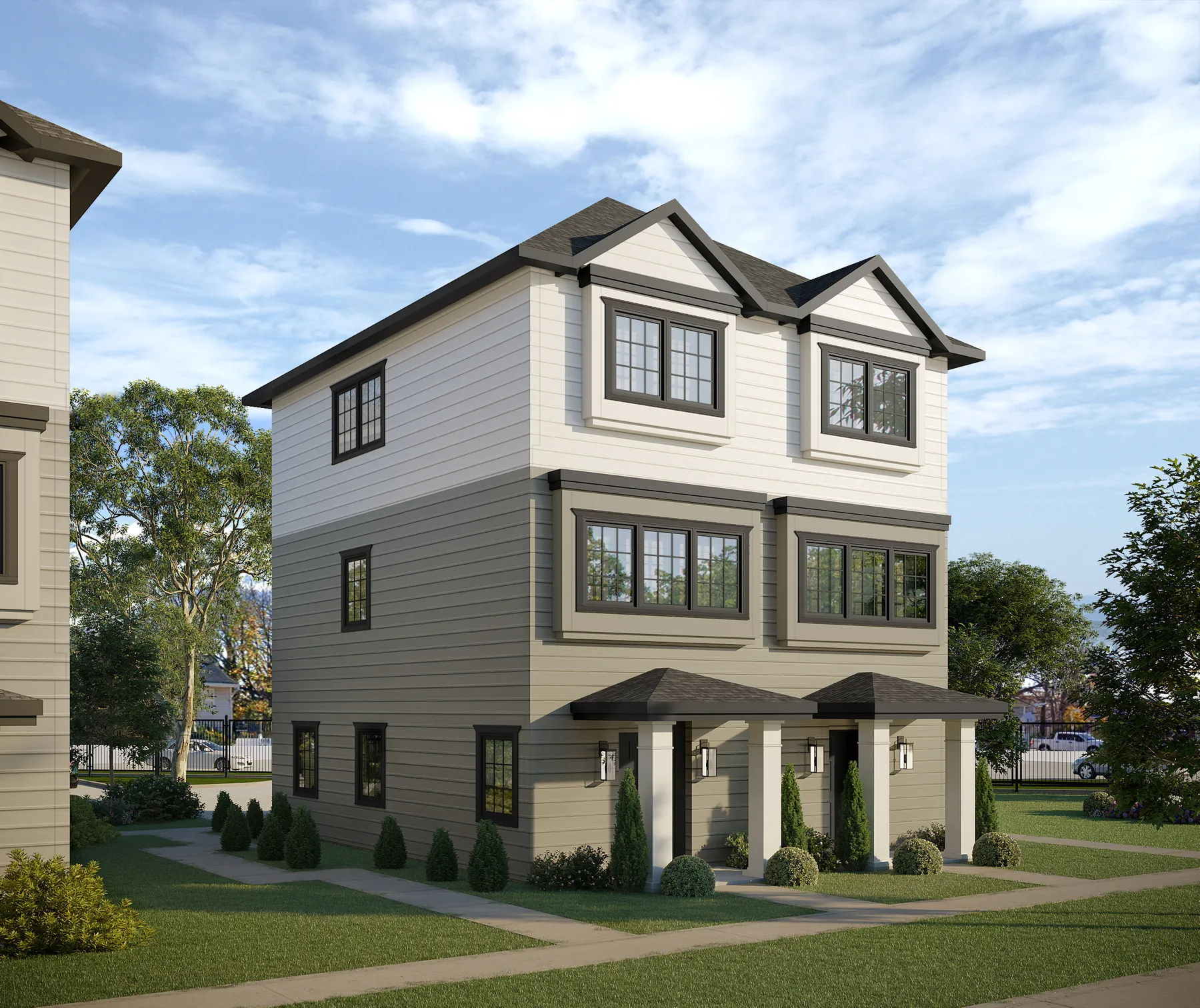 Rendering of a multifamily development in Wyandanch